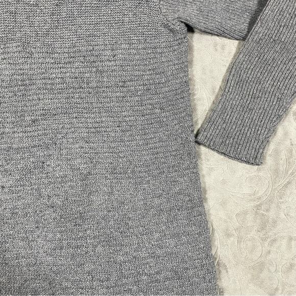 J. Jill Knit Sweater Gray Ribbed Pullover Women’s L Tall Wool Silk Lagenlook - Picture 2 of 6
